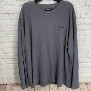 NWOT Treasure & Bond Grey Waffle Knit Long Sleeve